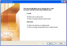 How do I configure Outlook (2003) to get my e-mail?