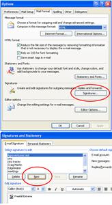 Adding an HTML Signature to Outlook 2007