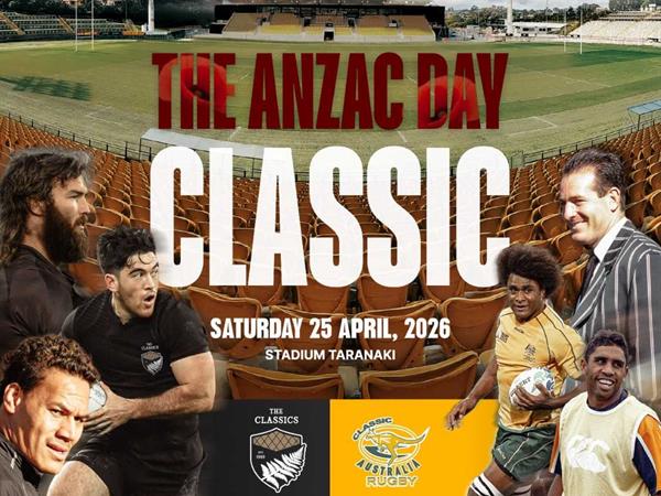 The ANZAC Day Classic - NZ v Australia
Distinction New Plymouth Hotel