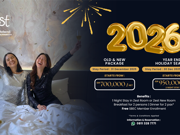 ✨ Celebrate the New Year in Style at Zest Hotel Jemursari!
Zest Jemursari, Surabaya