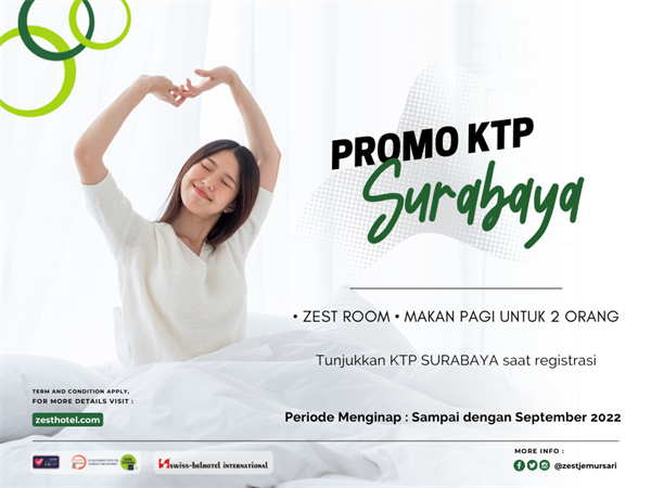 KTP Surabaya Promotion - IDR 290k/Room/Night!
Zest Jemursari, Surabaya