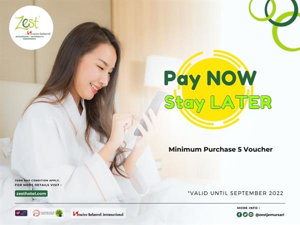 Pay Now Stay Later
Zest Jemursari, Surabaya