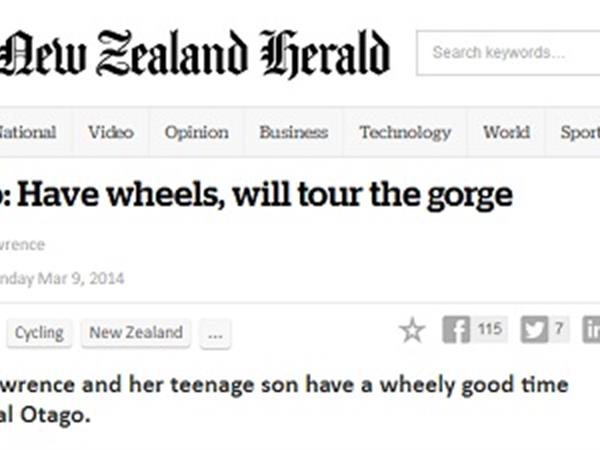 New Zealand Herald - Sarah Lawrence - Have Wheels will Travel