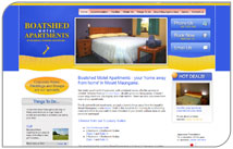 Boatshed Motel Apartment’s new website afloat